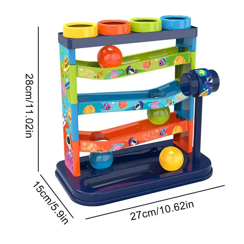 Boule à empiler colorée, boule roulante coulissante, jouets éducatifs précoces, Table d'empilage amusante pour enfants