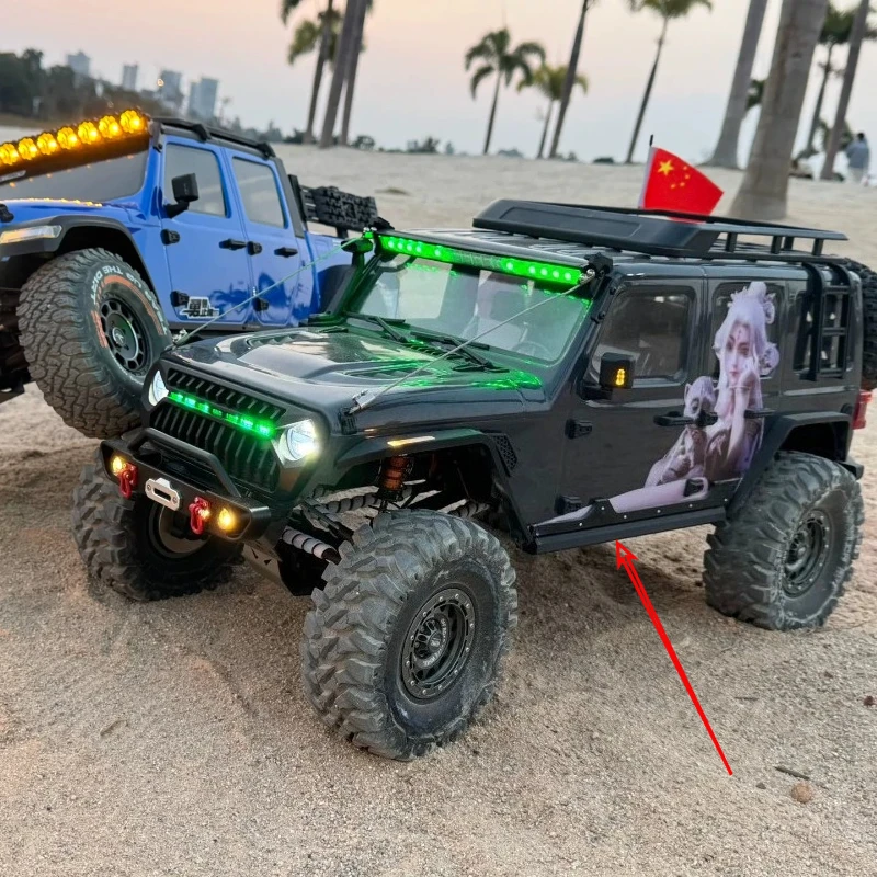 1/7 Side Steps for RLAARLO MK-07 RC Crawler Sliders Side Rails Perfect Fit Protection No Rub Anti-Scratch Upgrades Accessories