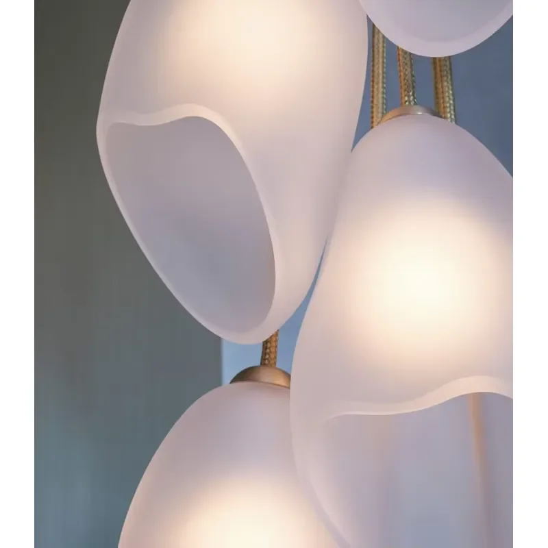 Simple Rich Mixture Brass Pendant Indoor Living Bedroom Chandeliers & Pendant Lights with Bubbles Effect