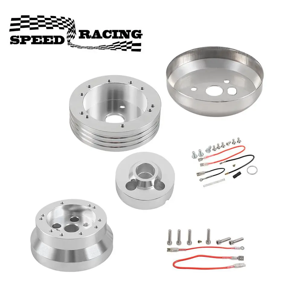 

Aluminum Steering Wheel Hub Adapter Polished Short Hub Connector Kit 5 6 Hole Car Accessories for Chevrolet GMC Pontiac SW-1033