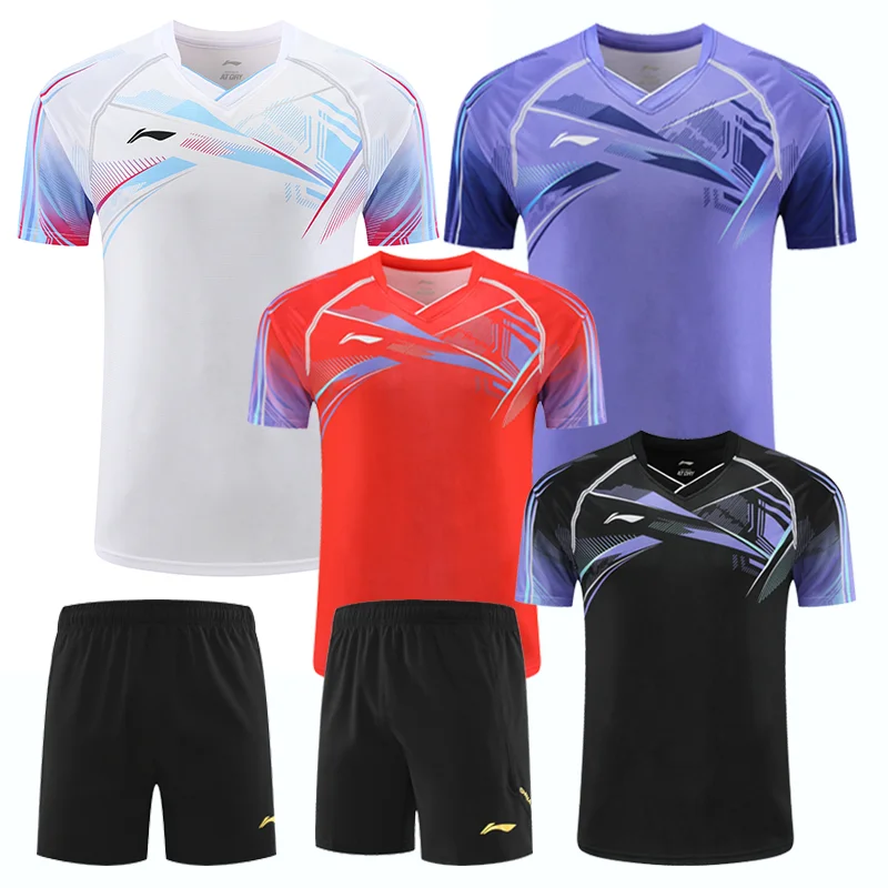 Camisetas de bádminton para hombres y mujeres. Camisetas de tenis de mesa de secado rápido y transpirables, con la posibilidad de imprimir nombres y números.