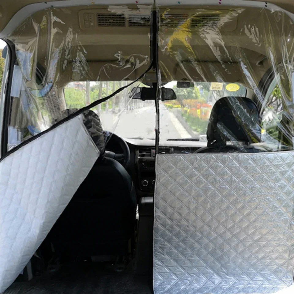 For Ford Transit Custom Cab Divider Heat Insulation Curtain Kits with Zipper Highroof Camper Van Motorhome Caravan