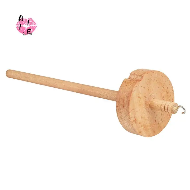 A11E-Drop Spindle Top Whorl Yarn Spinner For Crocheting Spin Spinning Wheel For Yarn Making Hand Carved Wooden Spindle Tool Dura