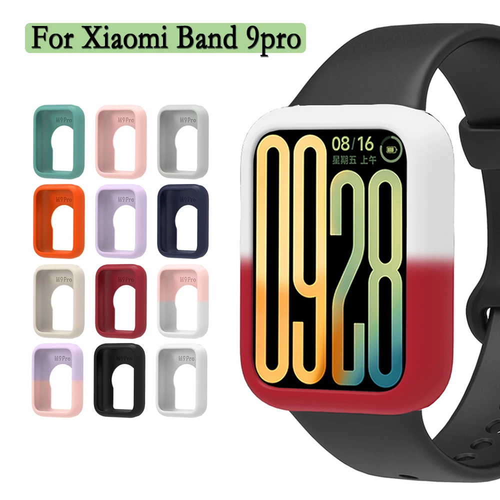 For Xiaomi Band 9pro Silicone Case Anti Scratch Protective Shell Sport Watch Cover Decoration For Xiaomi Band 9pro