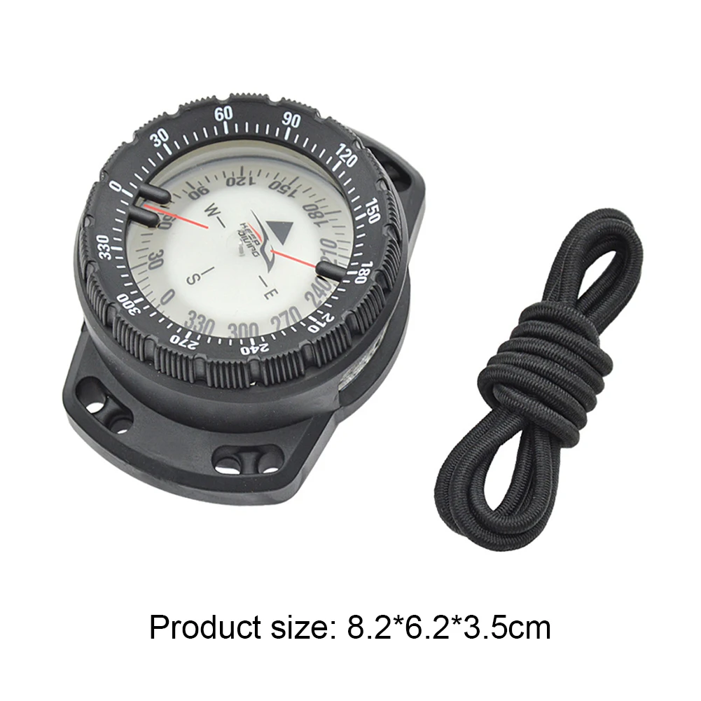 Description Picture 6 of item50m Scuba Diving Compass Multi-function Camping Climbing Hiking Luminous Elastic Rope Underwater Waterproof Compass Watch