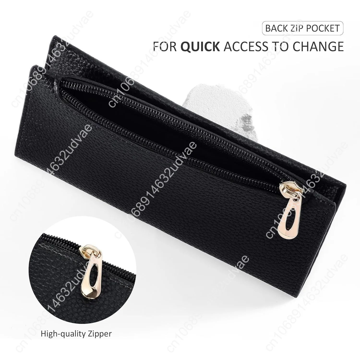 Ultra Slim Wallet for Women Bifold Leather RFID Blocking Credit Card Holder Ladies Womens Wallet with Zip Pocket