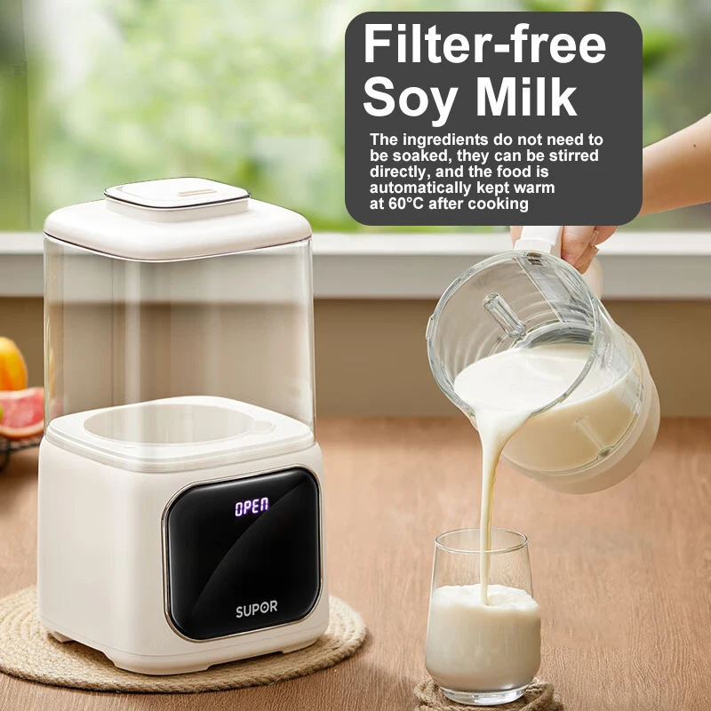 SUPOR Bass Food Blender SP613S Filter-free Soymilk Machine 1000ML High Borosilicate Glass Mixer Multifunctional Food Processor