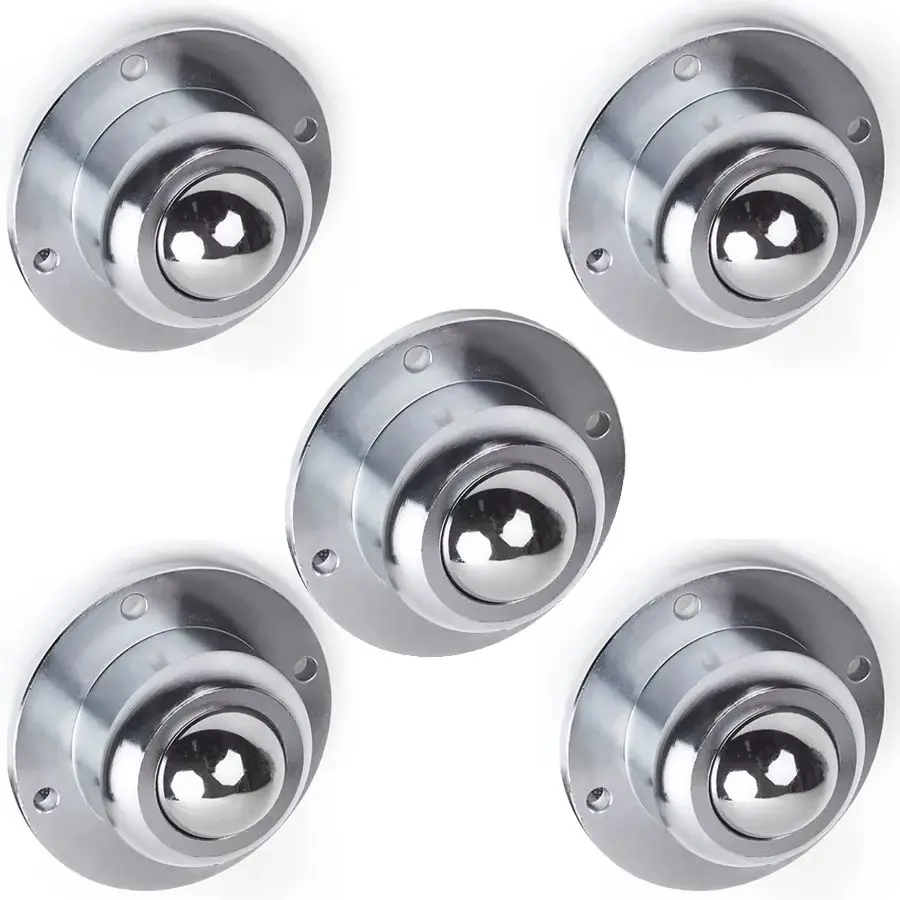 

5PCS Heavy Precision Conveying Universal Ball Transfer Unit Ball Bearing Bull Eye Wheel Transfer Omni Wheel Conveyor Rollers