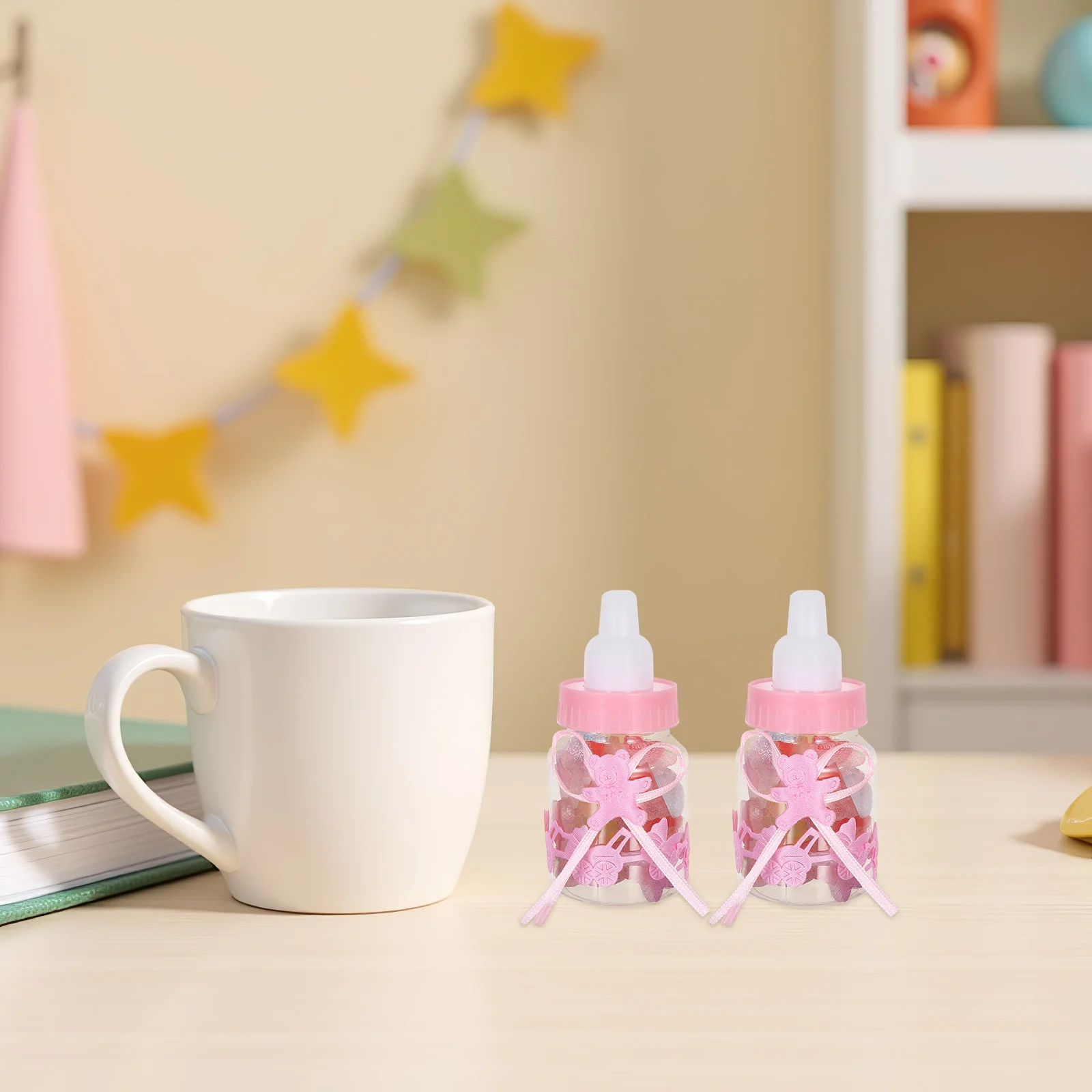 

24pcs Bear Shaped Candy Boxes Baby Shower Favors Treat Containers Gift Packaging Clear Transparent Food Grade Abs Material Easy