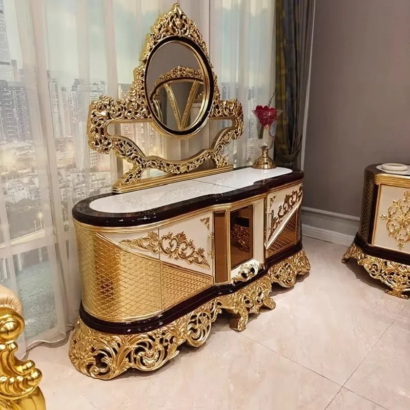 d1 palace luxury dining side cabinet luxury solid wood decorative locker combination high-end villa furniture