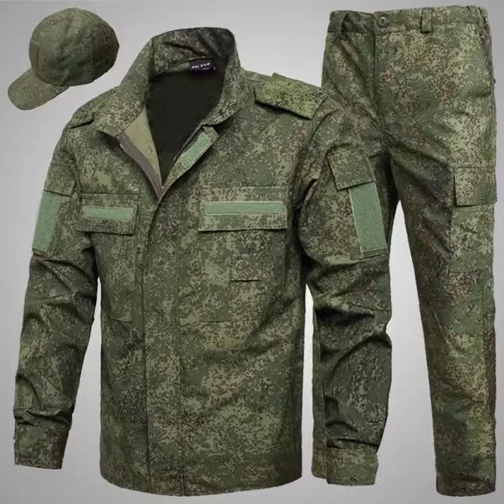 Russian Camouflage Suit Men's Four Seasons Sulian Outdoor Mountaineering Wear-Resistant Jacket Field Training Wear