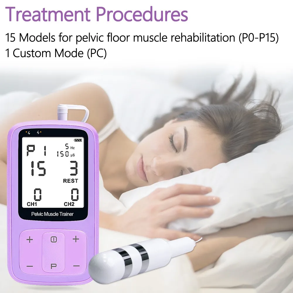 New Kegel Toner Incontinence Stimulator with Probe for Bladder Control and Pelvic Floor Exercise power for Women LCD Screen