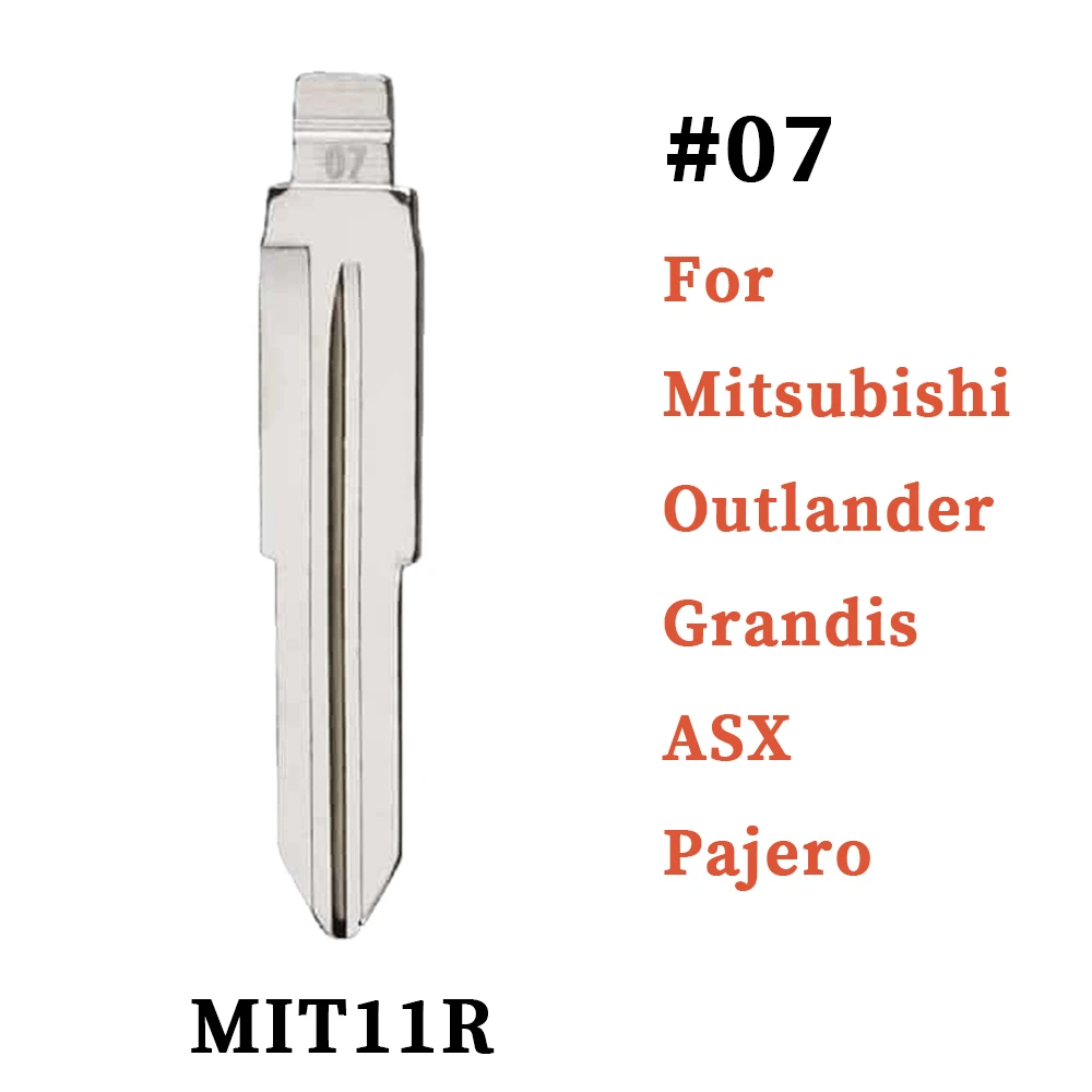 

Универсальный необработанный заготовочный ключ-флип 07 MIT11R для замены, для головок автомобильных ключей KD VVDI JMD, для Mitsubishi Grandis ASX Pajero