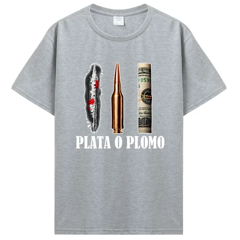 Print Popular classic TV Show Druger Plata O Plomo T shirt Men Pablo Escobar tshirt Silver or Lead T-shirt EL Patron Tops Tees