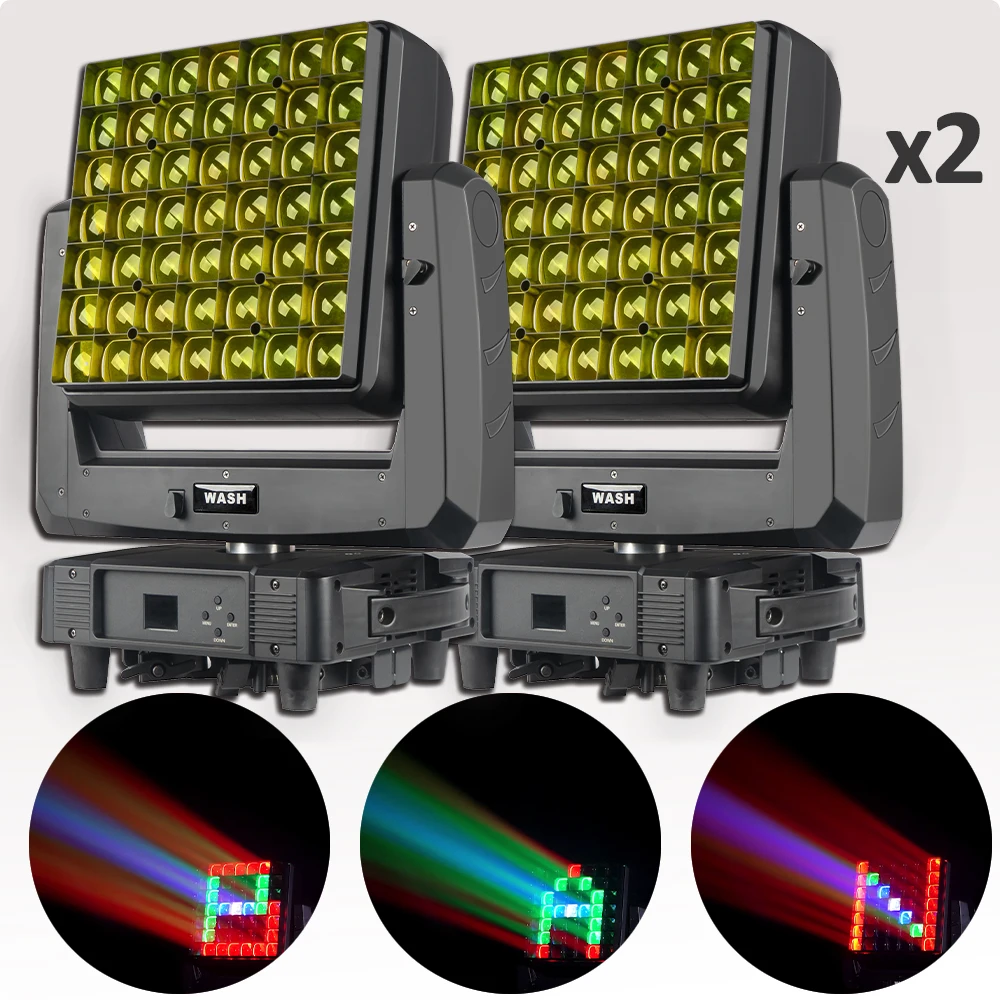 2Pcs/Lot 49x20W LED Matrix Focusing Moving Head Light DMX512 Stage Light Effect Stroboscope For Live Show DJ Nightclub Party