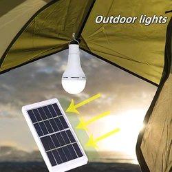 7/9/12W Solar-powered Emergency Outdoor Portable LED Camping Lights with 1W Panel For Outdoor Garden Camping Tent Fishing