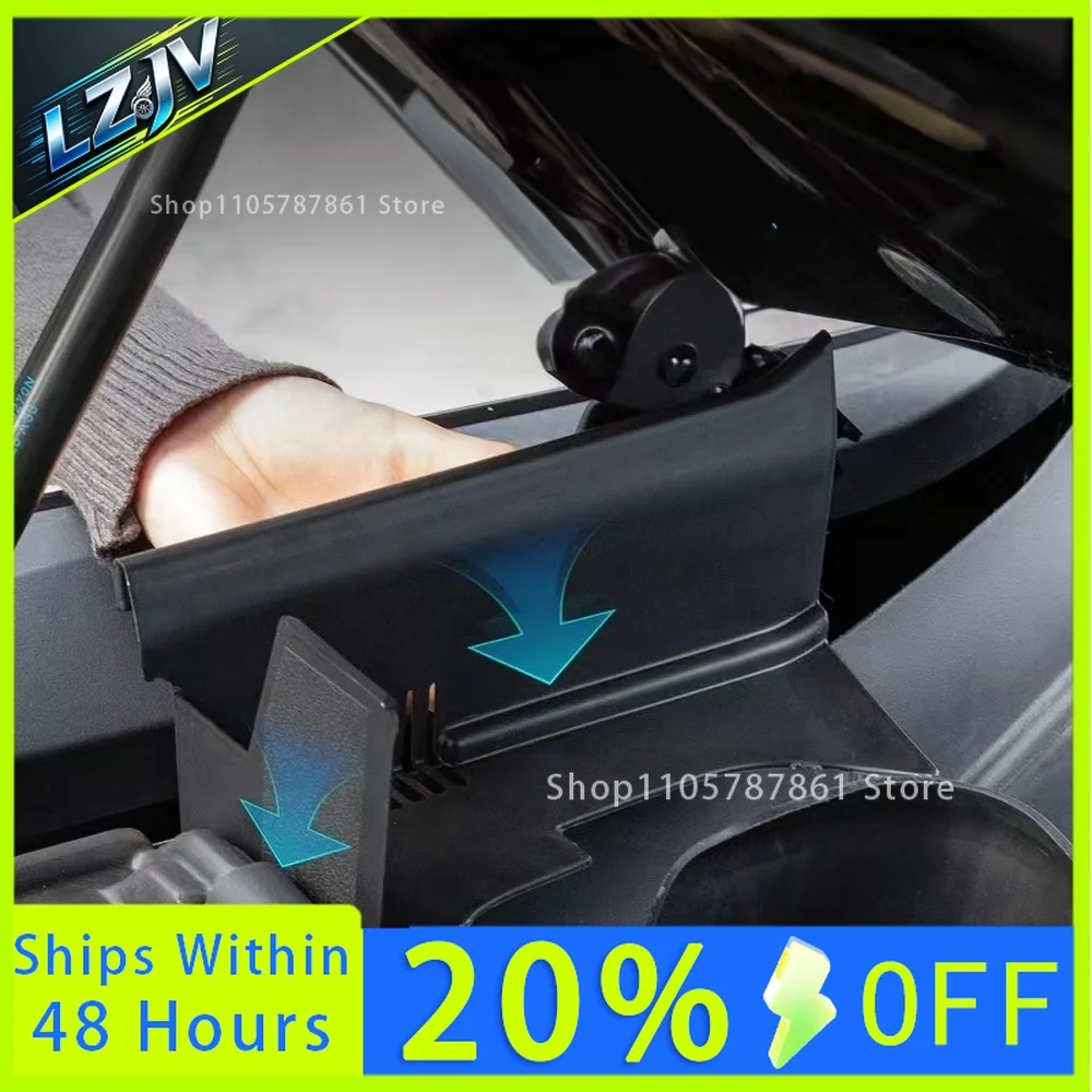 LZJV For Lynk&Co 900 Engine Compartment Drainage Dustproof Net Anti Blocking Protective Cover Water Channel Cover Leaf Blocking