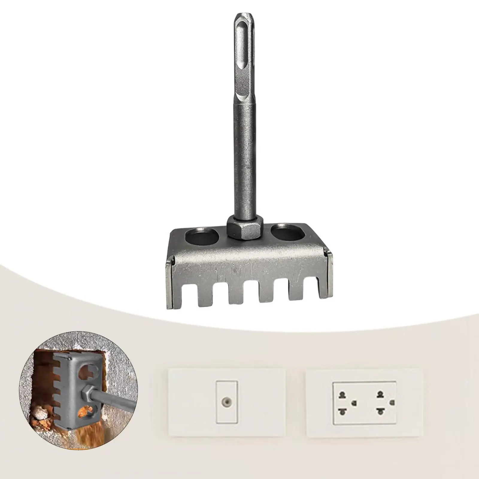 Socket Punch Square Slot Cutter Socket Slot Cutter Carving Outlet Box Cutout Tool for Home