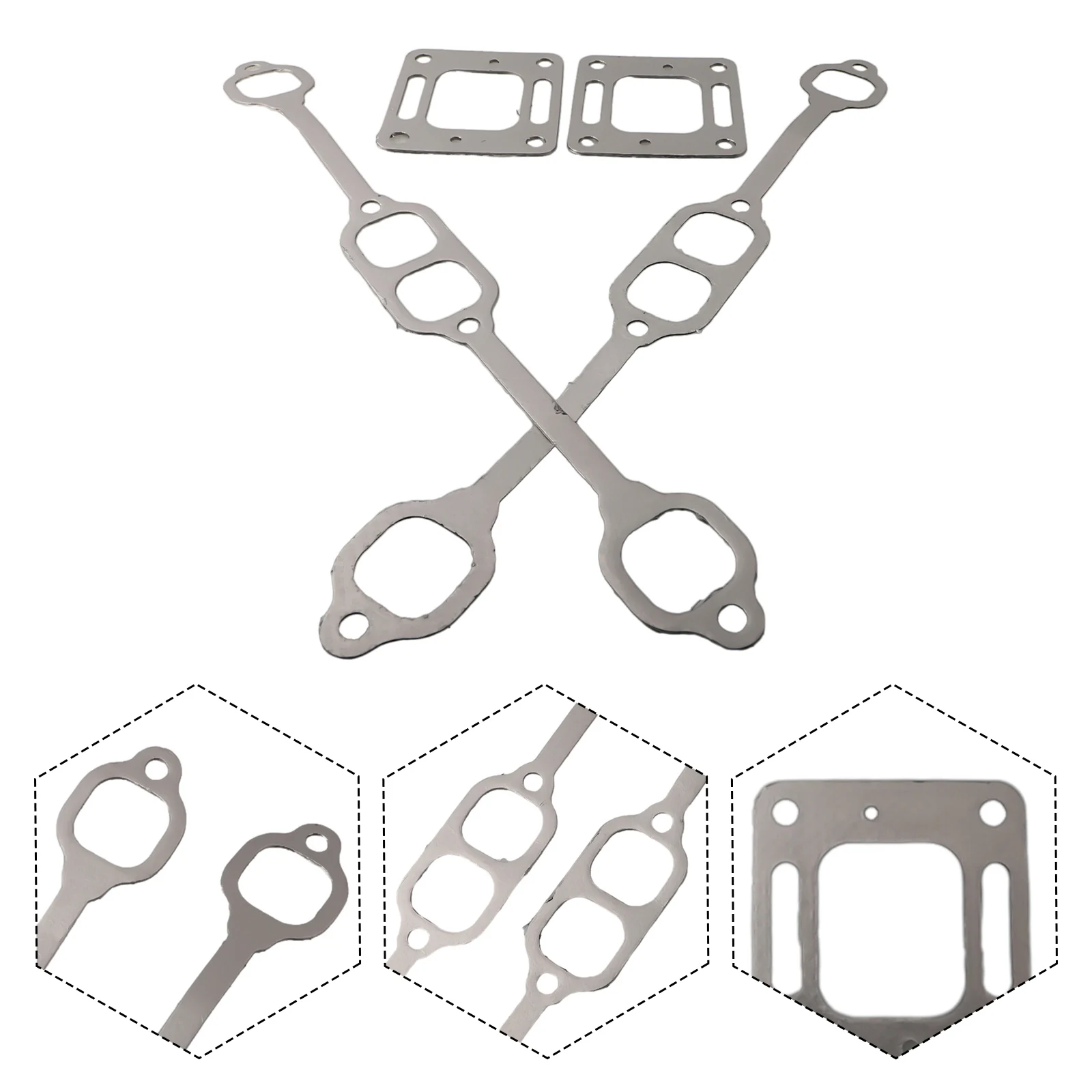 And Replacement Exhaust Gasket Manifold Replacement V Elbow Kit Exhaust Gasket Mag Riser Block Quantity Quantity
