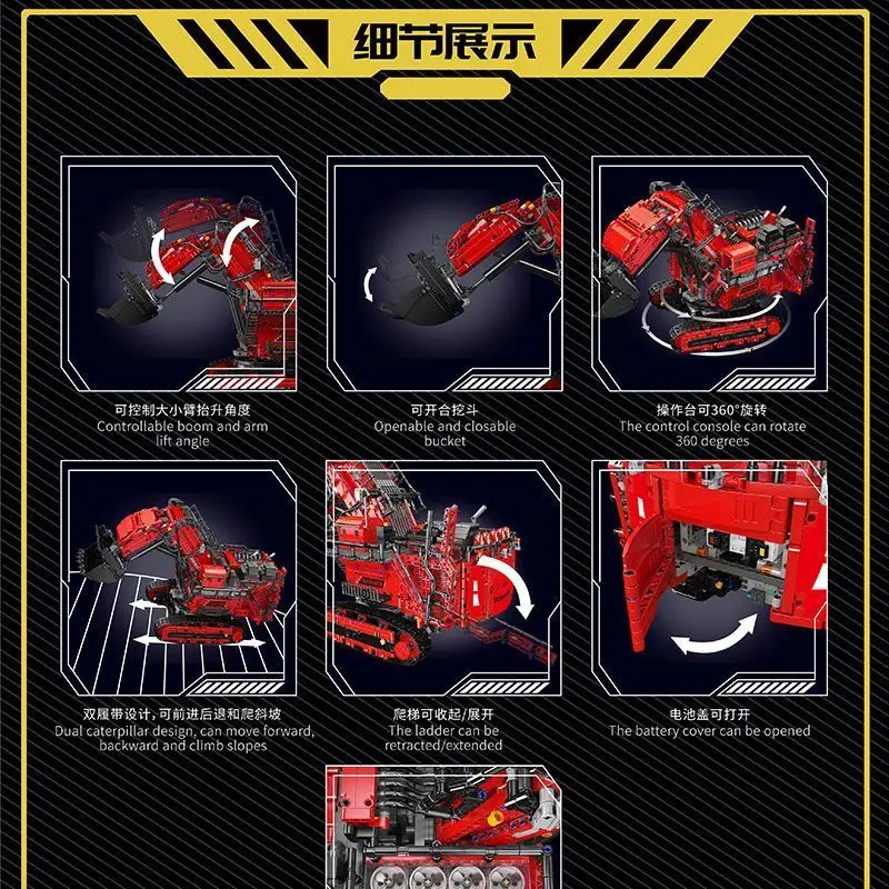 Mold King Technische APP RC Mijnbouw-graver R9800 Bouwsteen 17070 17071 Zware Graafmachine Auto Speelgoed Cadeau voor Kind Volwassen