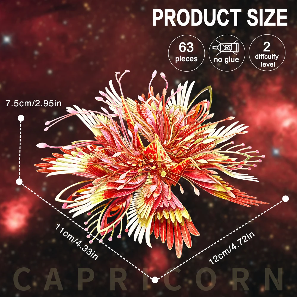 Model Building Kits Piececool Capricornus 3D Metal Jigsaw Puzzle DIY Brinquedos Criativos Presentes de Aniversário Decoração de Casa