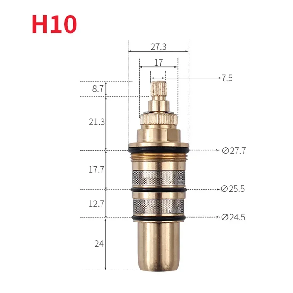 1pc Thermostatic Valve Core Brass Thermostatic Cartridge Temperature Valve Control Shower Bar Mixing 20-50 Degrees Celsius