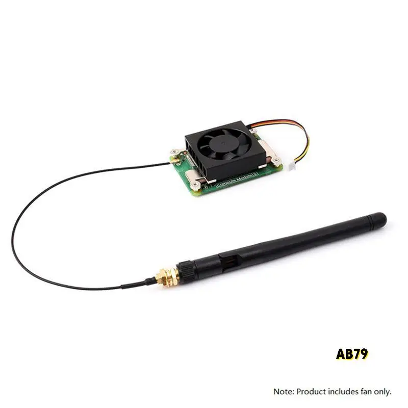 Raspberry Piコンピューティングモジュール5用冷却ファン、CM5ヒートシンククーラーラジエーター、5V電源、サーマルテープ付き