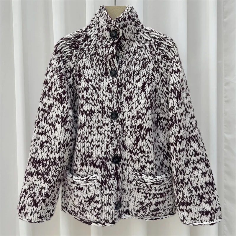 

Кардиган для женщин, новинка зимы 209, однобортный облегающий топ с длинными рукавами, женский свитер из 100% шерсти y2k, женская водолазка