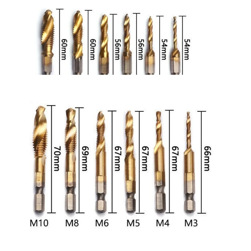 6pcs int tap bits bits taps countersint set set set set для металла .y5ga