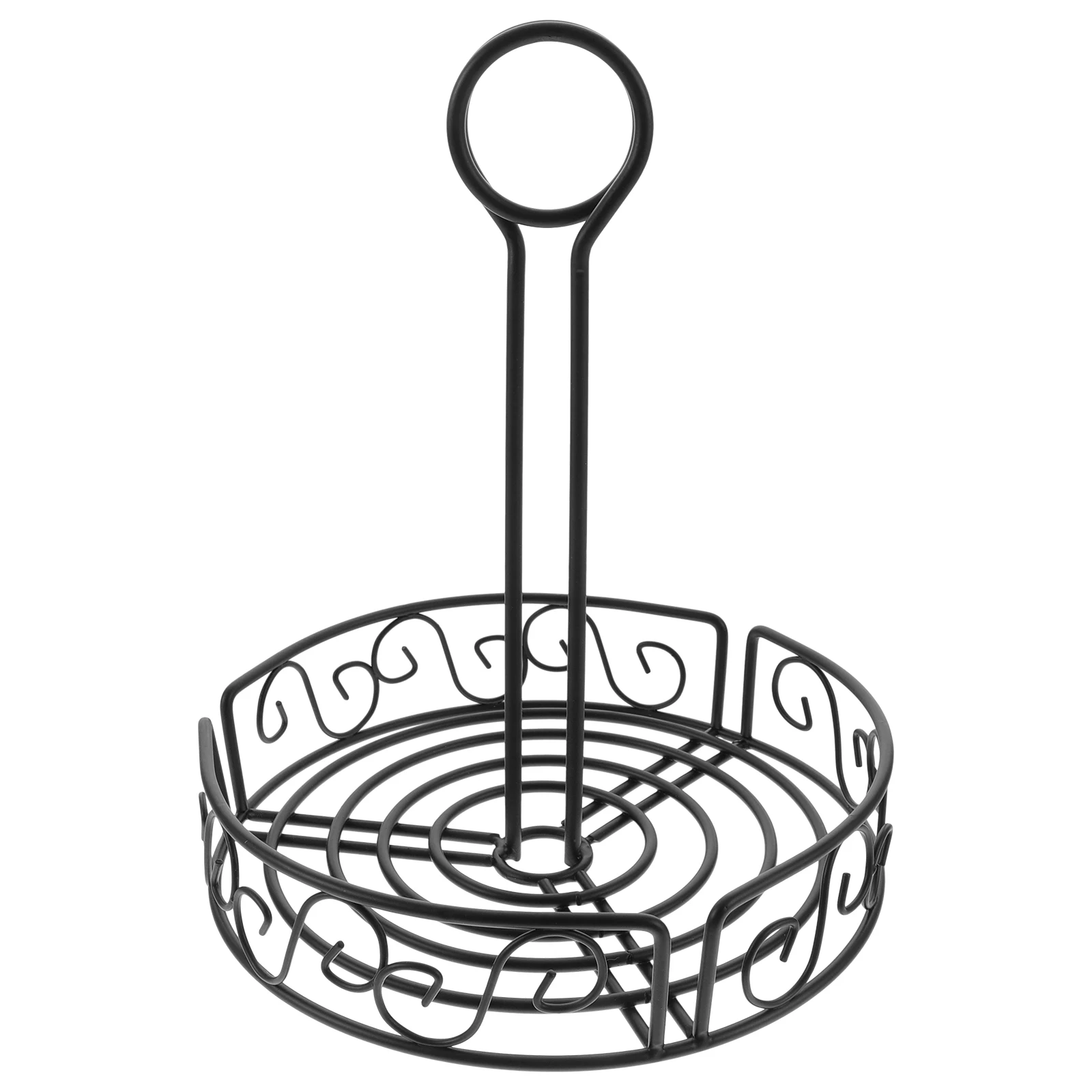 

Iron Wire Fruit Basket Hand-loaded Seasoning Rack Metal Storage Bowl Smooth Kitchen Bar Home Hotel Picnic Vegetable