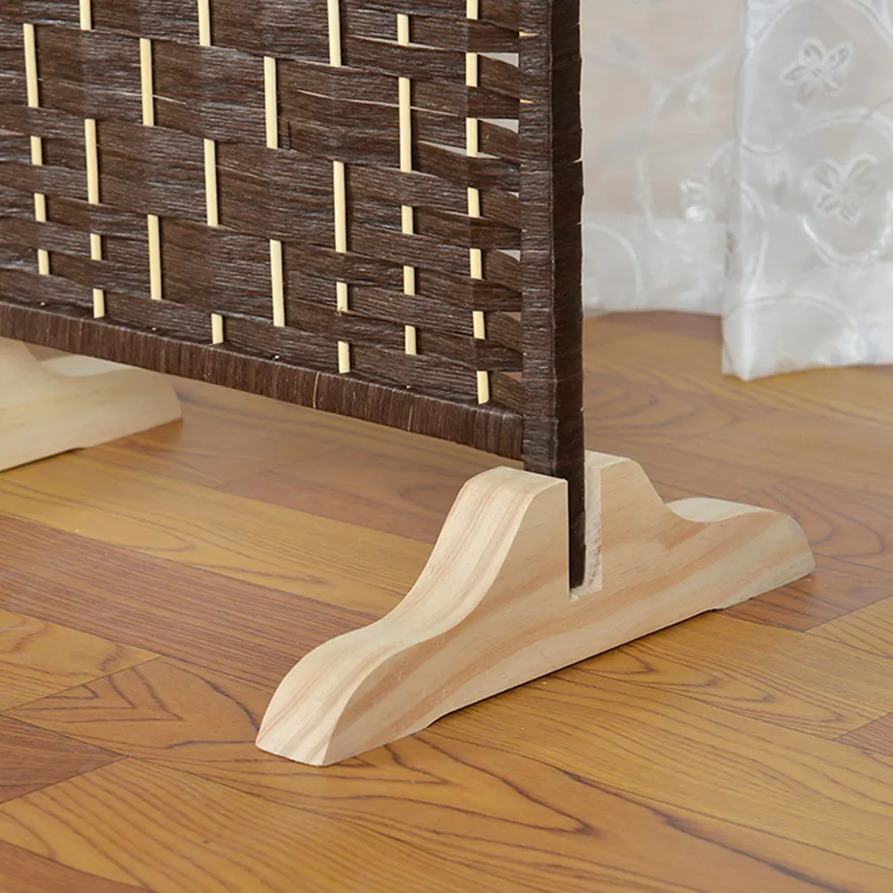 

3pcs Room Stand Wooden Base Wear-Resistant Screen Bracket Household Thickened Stand Foldable Screen Partition Support