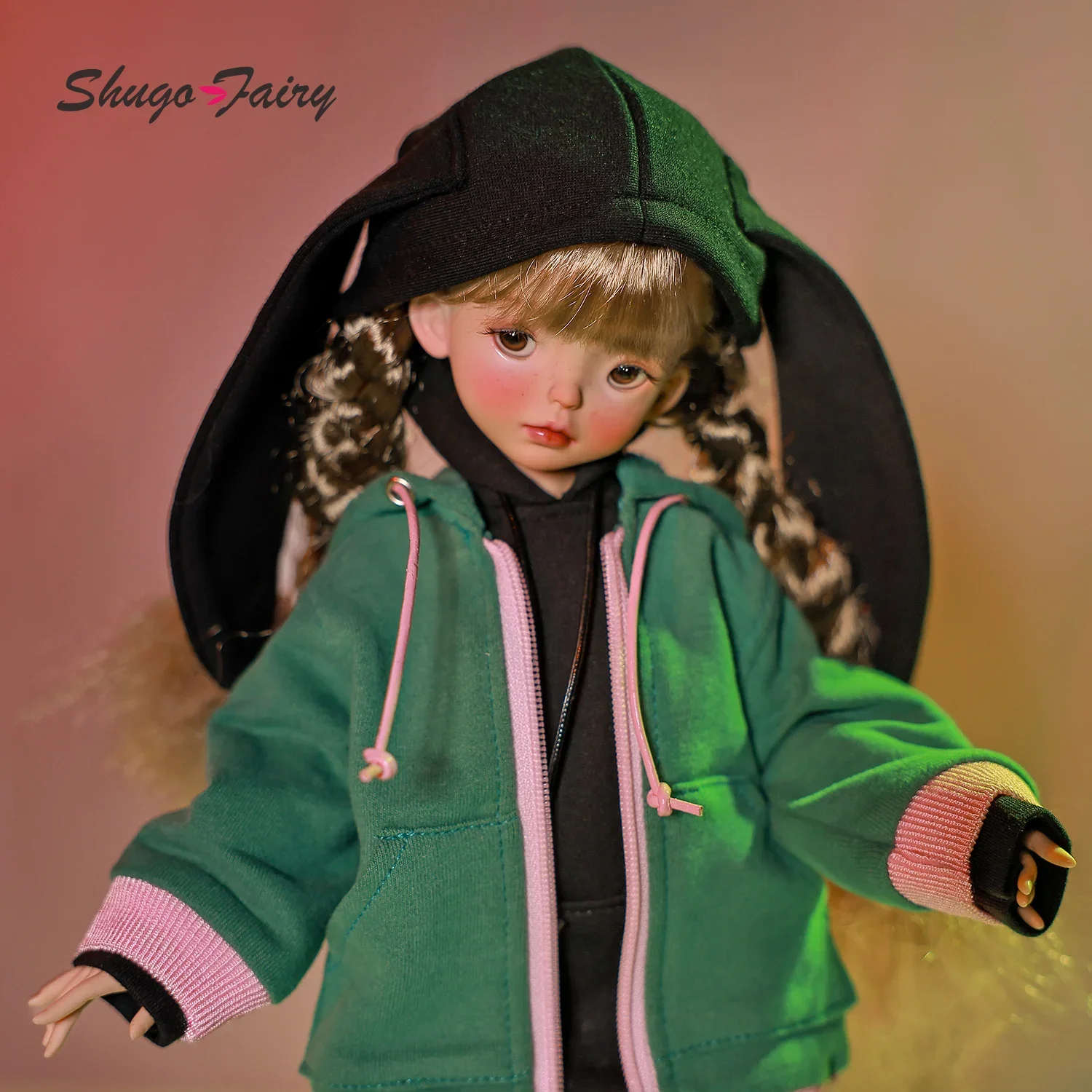 ShugaFairy قزوين 1/6 Bjd دمية OOTD في الخريف الفتيات آذان مستديرة هوديي اللعب مجموعة كاملة Bjd 1/6 دمى مشتركة