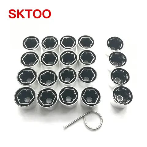 2018 New Style Chrome Wheel Lug Nut Cover Bolt Caps for VW Jetta Golf 5 Passat B6 EOS Tiguan Caddy Polo 1K0 601 173 A