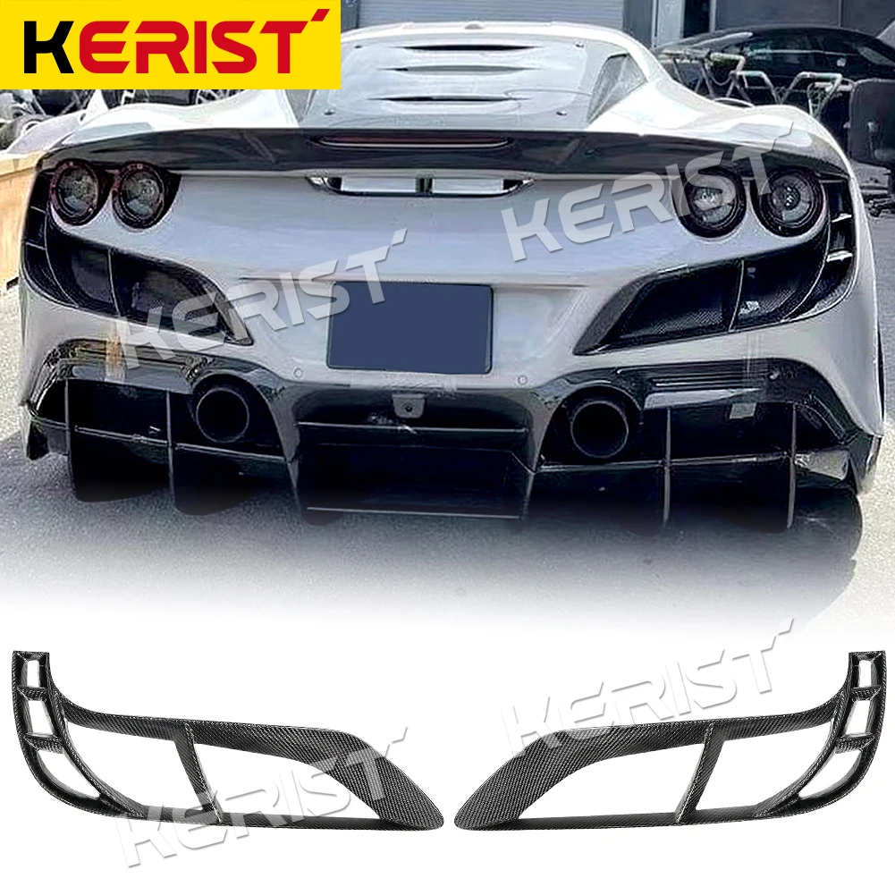 

Задняя противотуманная рама из углеродного волокна, вентиляционный разделитель губ для Ferrari F8 2019-2020