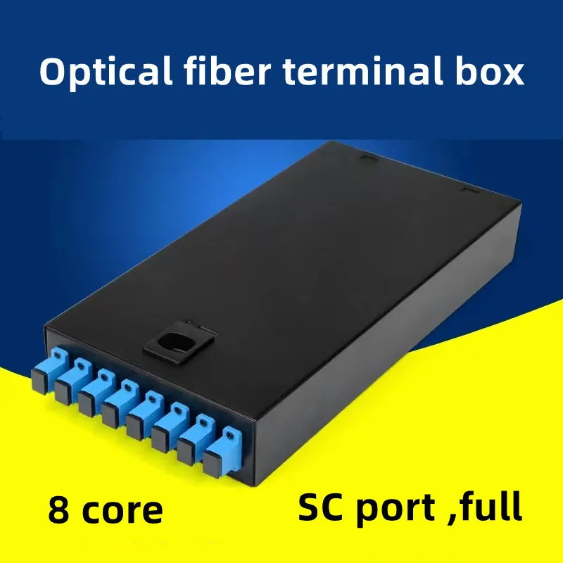 terminal box 8-port SC fully equipped with 8-core optical fiber fusion optical cable with pigtail fiber flange can be customized