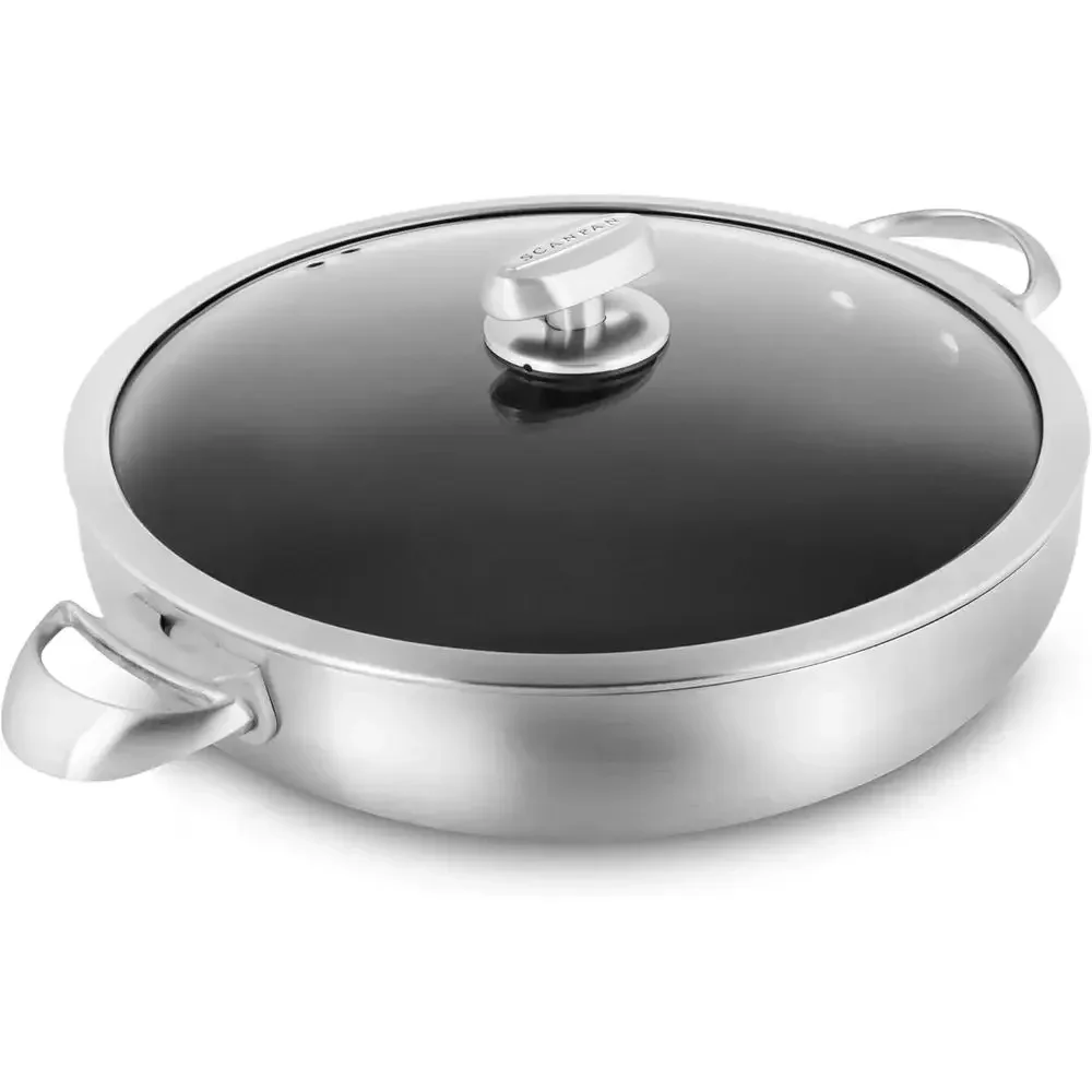 

12.5 5.5-Quart 5-Ply Stainless Steel Nonstick Braiser Pan