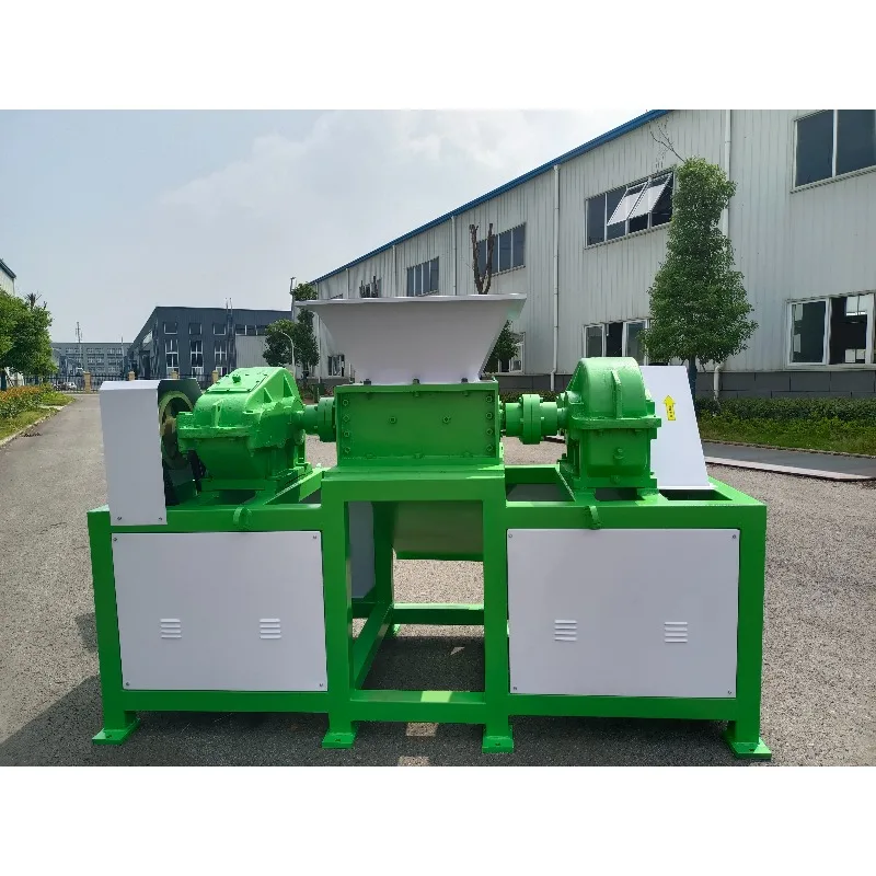 Dual Shaft Shredder Industrial Grade Low Noise High Torque With High Strength Cutters For Electronic Scrap Plastic Pipe