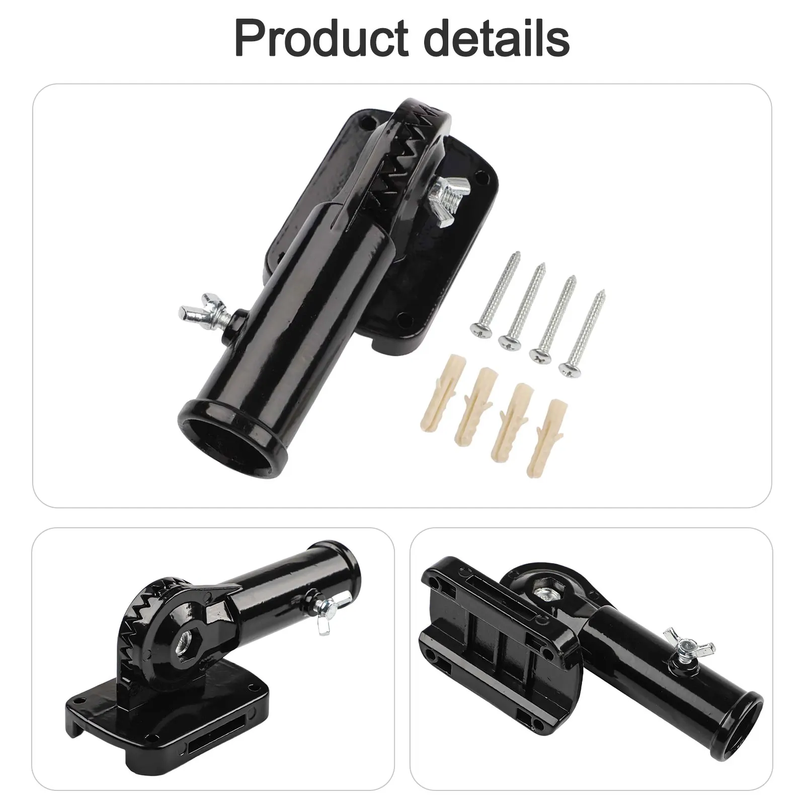 

Home Decoration 180 Degree Adjustment Black Clamp Mountable Flexible Display Options Quick Installation Process