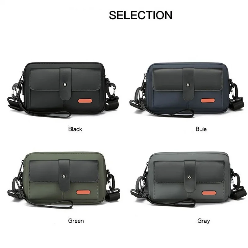 Men's Crossbody Pack Trendy Hiking Casual Travel Storage Bag Single Shoulder Small Square Outdoor Sports