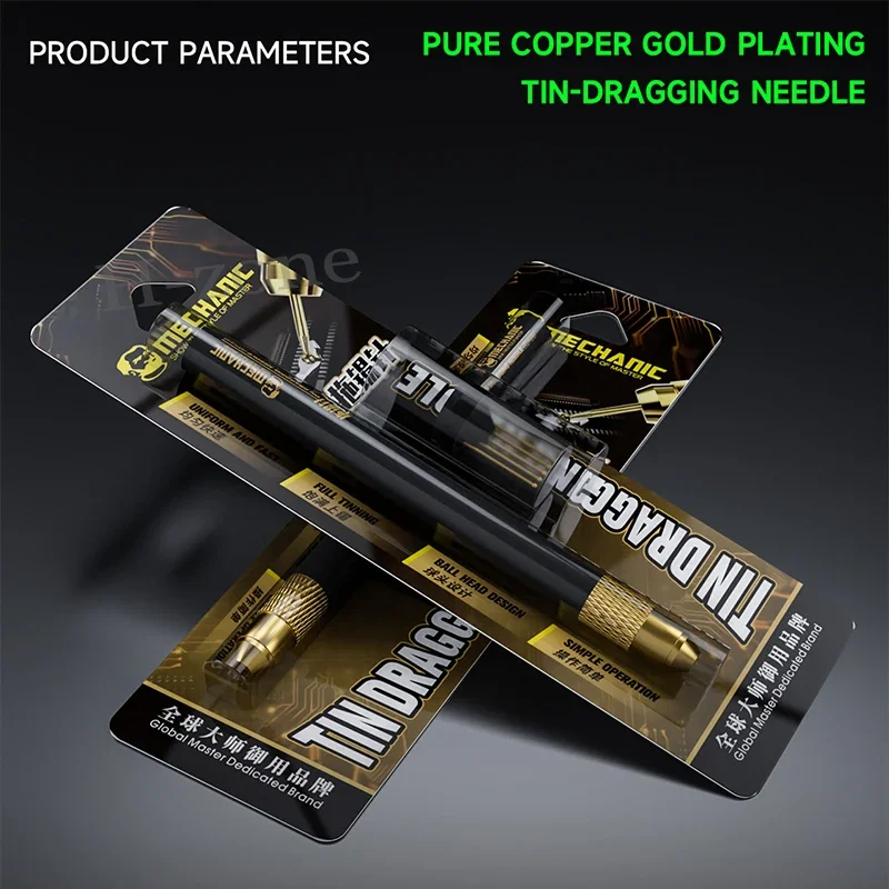 

DGEV SW-5S Tin Dragging Needle Gold Plated FPC Connector Reballing Solder with 3 Bars Ultralight Carbon Fiber Holder Set