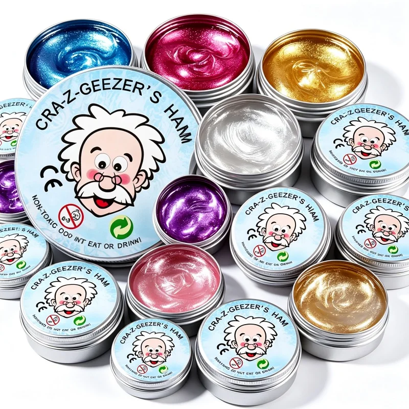 Lab Putty Crystal Clear Glass (1 Box) Best Thinking Smart Crazy Stress Putty with Tin, Sensory & Bouncing Toy Children Gifts