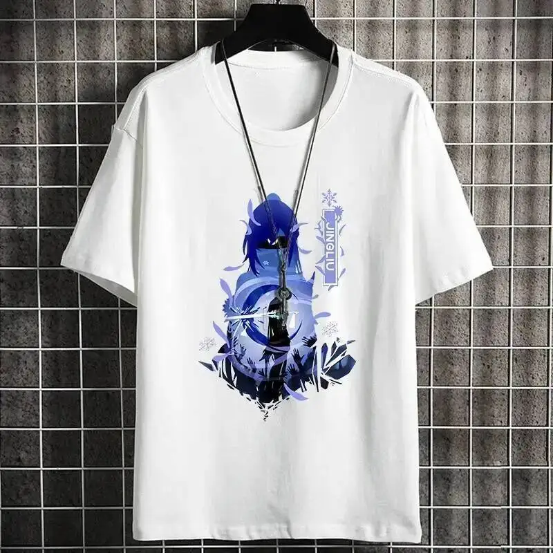 Anime Gra Honkai: Star Rail Cos Acheron Jingliu Sparkle Kafka Imbibitor Lunae itp. Prosta koszulka letnia unisex z bawełny