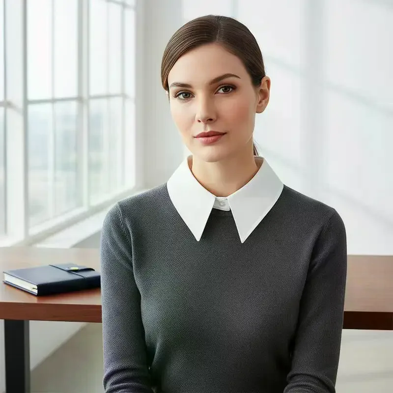 Fashion Fake Collar for Blouse Women Detachable Collar Shirt False Collar Stylish Layering Accessory Office Wear