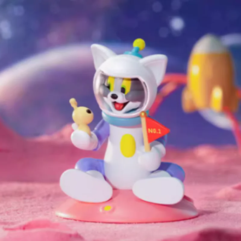 Seri TOM dan JERRY Space Travel kotak kejutan tokoh aksi asli kotak kejutan Model kartun koleksi misteri hadiah anak perempuan