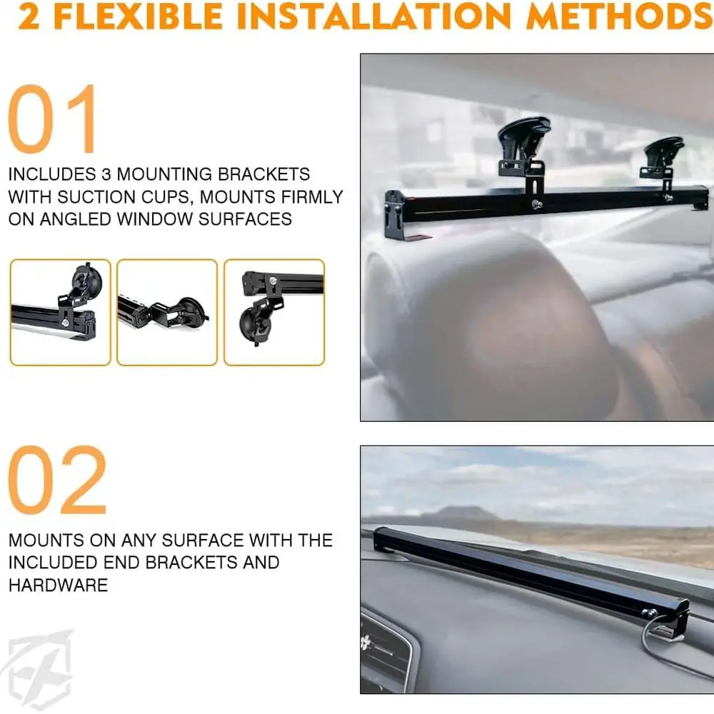 شريط إضاءة ستروب للطوارئ LED كهرماني مكون من 21 نمطًا مع طاقة ولاعة السجائر للسيارات والشاحنات وسيارات الدفع الرباعي والمركبات ATV، حامل كأس الشفط #5