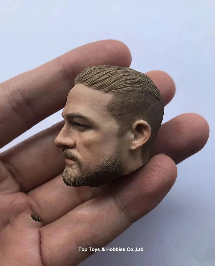 Testa maschio in scala 1/6 che intaglia la testa in PVC di Charlie Hunnam scolpisce il corpo della figura d'azione da 12"