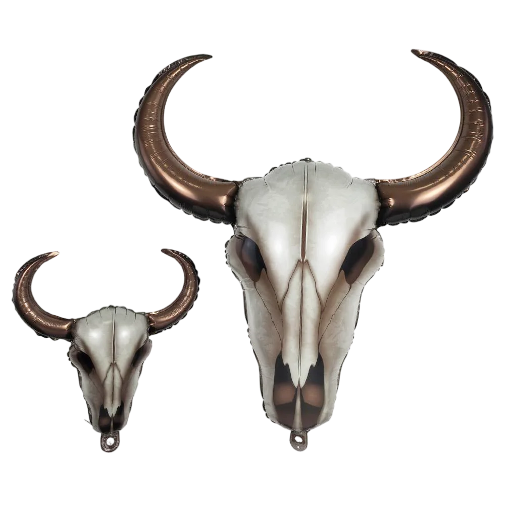 1/5 Stück Western Cowboy Bull Head Folienballons Western Theme Party Langes Horn Kuh Pistole Ballon Cowboy Geburtstag Babyparty Dekor – Detail 2