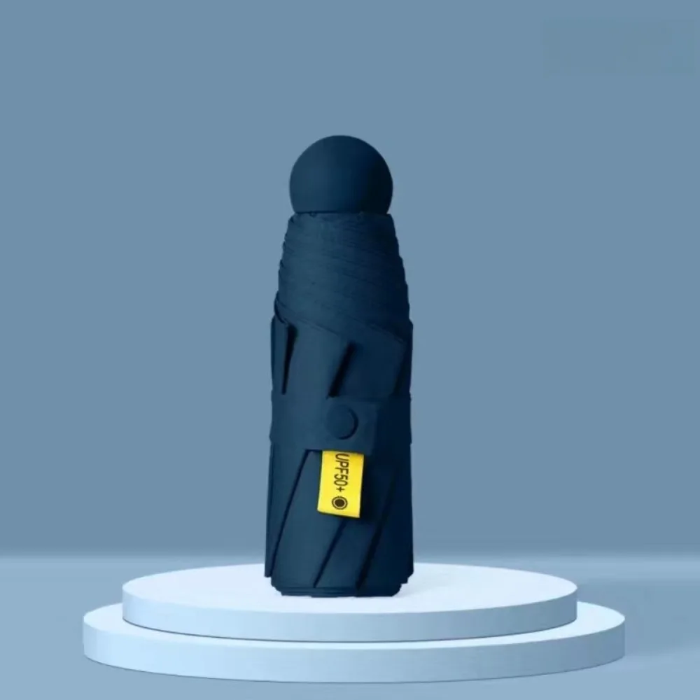 Neue Mini-Kapsel, faltbarer Regenschirm aus Vinyl mit Box, Sonne, Regenschirm, UV-Sonnenschutz, Dual-Use-Schutz, Taschensonnenschirm für den Außenbereich