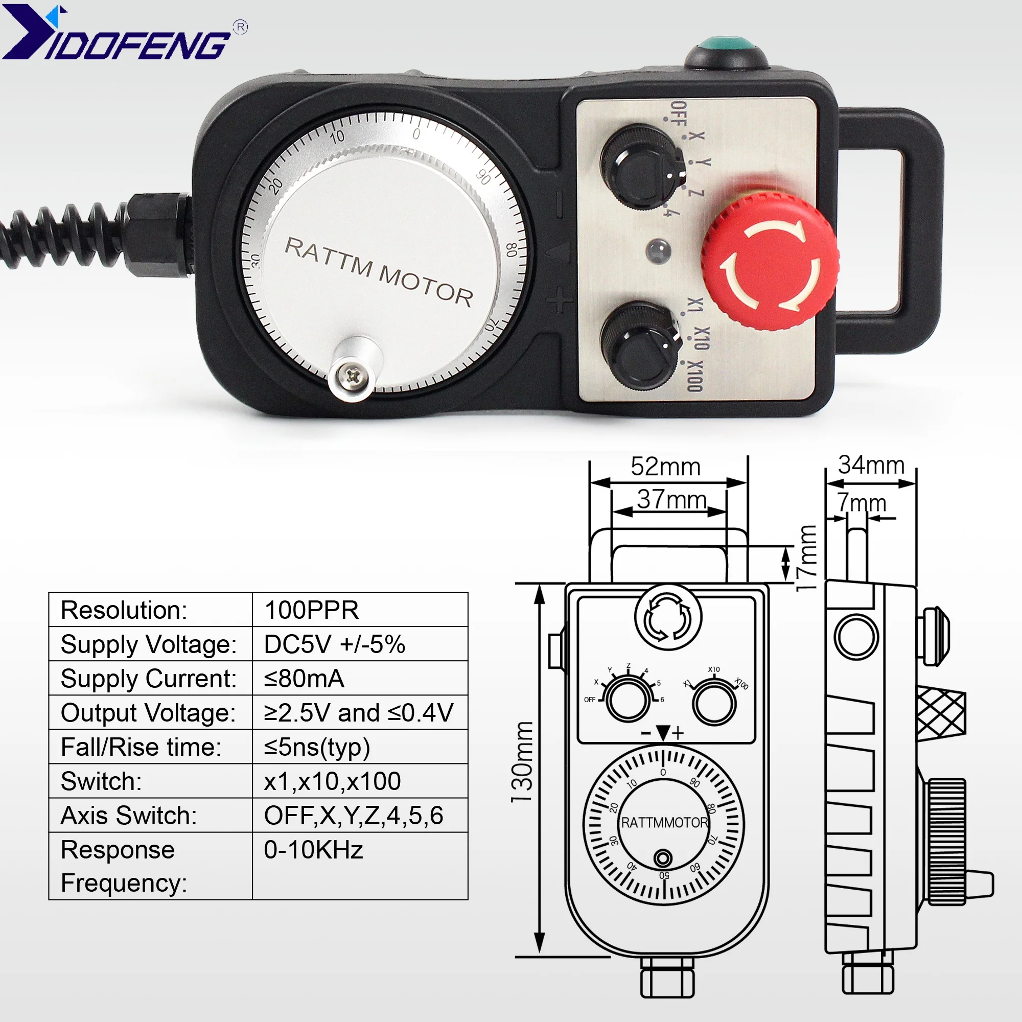 4 Axis DDCS V4.1 G-Code System CNC Stand Alone Offline Controller 500KHz + 4 Axis Electronic MPG Handwheel