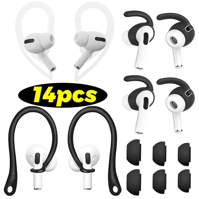 Soft Silicone in-Ear Eartips Earhooks for Apple AirPods Pro Anti Slip Anti Fall Earphone Case Earpads Protector for AirPods Pro